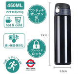 日本製 INARITO 超輕量保溫水樽 450ml 4色