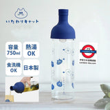 日本製 逸品社 貓貓耐熱玻璃水樽 750ml