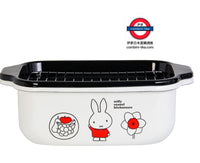 日本 miffy 炸鍋 天婦羅鍋 琺瑯鍋 油炸 鍋 方型 角型 紅 IH 直火 1.8L