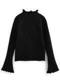 10/11月限定 日本人氣時裝品牌 GRL 裏起毛荷葉邊保暖針織上衣