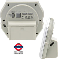 日本 Casio 電波座枱鬧鐘　DQD-851J 銀色