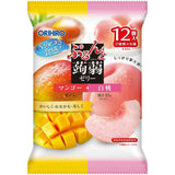 日本 ORIHIRO 蒟蒻果汁啫喱 芒果白桃 12粒