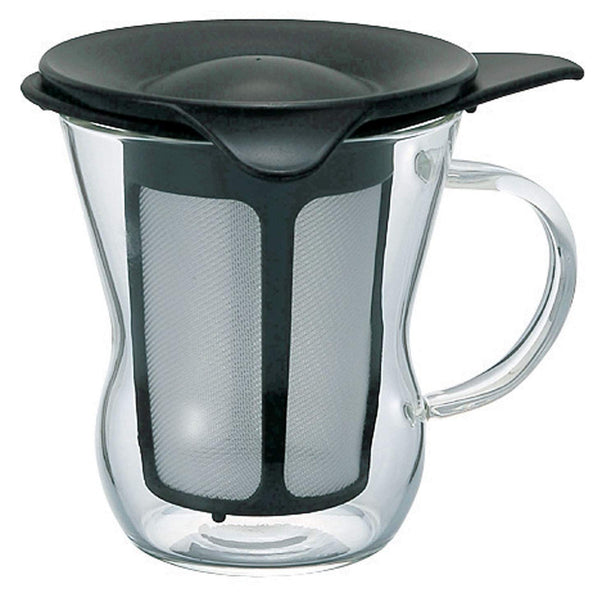 日本製HARIO 耐熱玻璃馬克杯型濾茶器