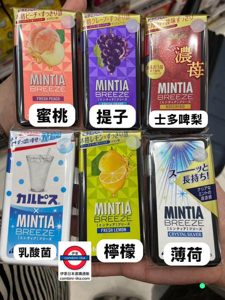 日本 Mintia BREEZE大粒裝水果風味涼喉糖30粒