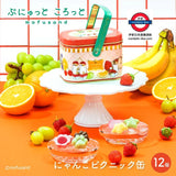 2月限定日本 松風屋 mofusand 野餐籃造型立體壓紋鐵罐朱古力脆脆