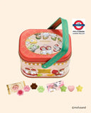 2月限定日本 松風屋 mofusand 野餐籃造型立體壓紋鐵罐朱古力脆脆