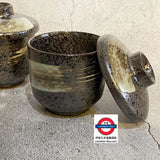 油滴天目刷毛目茶碗蒸帶蓋茶碗D