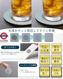 日本製 抗菌珪藻土杯墊 2件裝 圓/方形