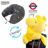 日本snoopy/woodstock兩用絨毛玩偶頸枕