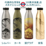 日本製 山中塗 神奈川沖浪裏 不鏽鋼保溫瓶 500ml