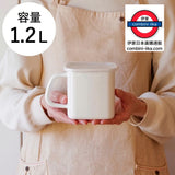 日本製 野田琺瑯 手柄方形琺瑯煮食杯 1.2L